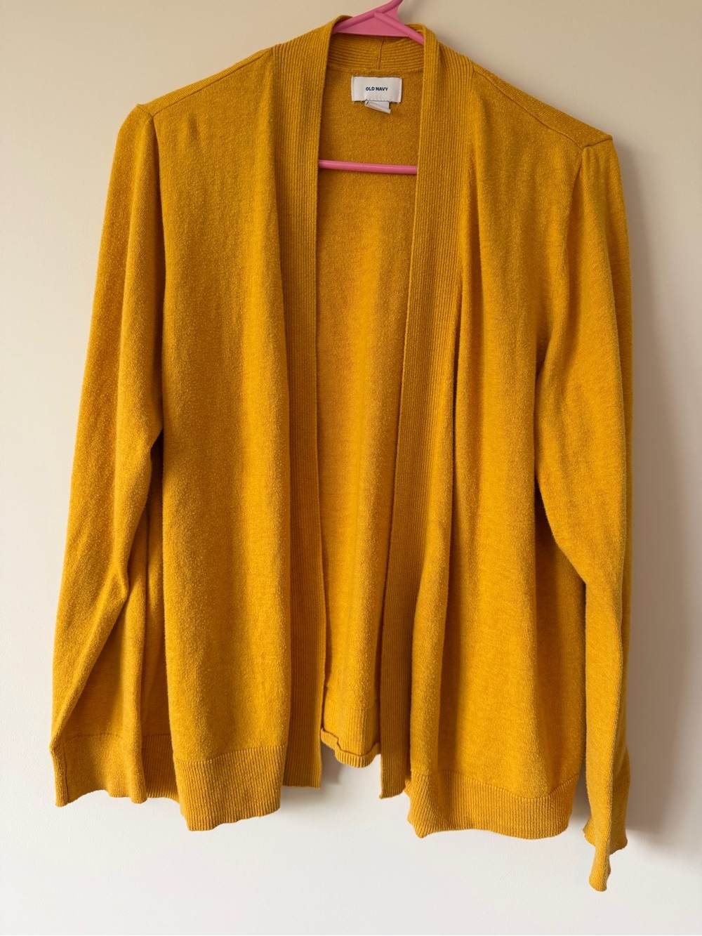 Old Navy XXL Mustard Yellow Open Front Cardigan Fall Cozy